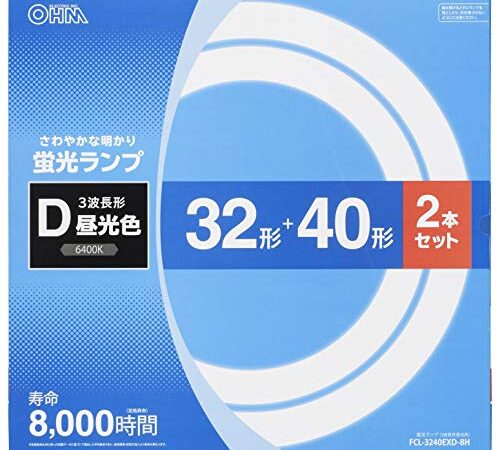 オーム電機 丸形蛍光ランプ 32形+40形 3波長形昼光色 2本セット [品番]06-4526