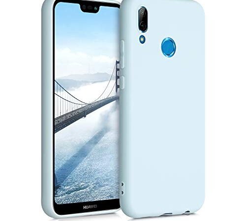 kwmobile スマホケース 対応: Huawei P20 Lite ケース - 耐衝撃 滑り止め ソフト TPU シリコン - クール ミント