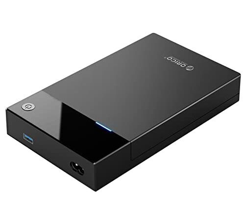 ORICO 3.5インチ ハードディスクケース USB3.0 外付けケース 2.5 / 3.5 両対応 SATA3.0 HDD/SSDケース UASP対応 12W内蔵式電源アダプター 12TBまで ドライブケース ツール不要 ブラック 3599U3