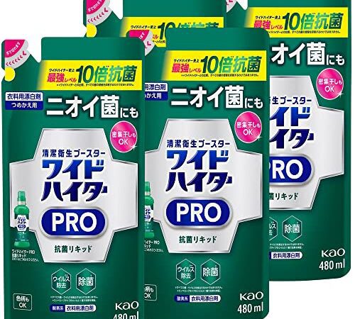 【まとめ買い】ワイドハイター PRO 抗菌リキッド 詰め替え480ml×4個