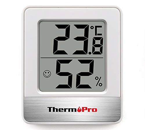 ThermoProサーモプロ 湿度計 温度計 温湿度計 湿度計室内 大画面 コンパクト 顔マーク 壁掛け 卓上スタンド マグネット TP-49