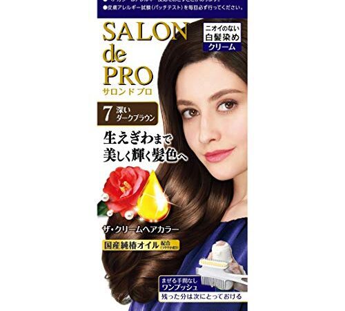 サロンドプロ ザ・クリームヘアカラー 7 [医薬部外品] 白髪染め ニオイのないヘアカラー 無香料 クリームタイプ 取り置き可 1個 (x 1)