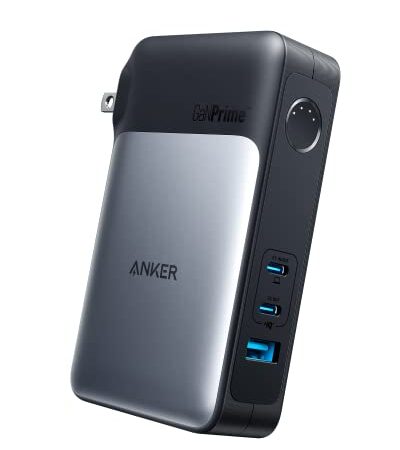 Anker 733 Power Bank (GaNPrime PowerCore 65W) (10000mAh 30W出力モバイルバッテリー搭載 65W出力USB充電器)【独自技術Anker GaNPrime採用 / USB Power Delivery対応 / PSE技術基準適合 / USB-C入力対応 / 65W出力】iPhone MacBook Galaxy Android スマートフォン ノートPC 各種 その他機器対応 (ブラック)