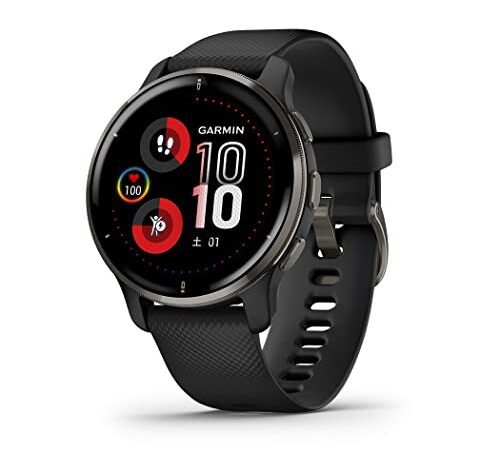 GARMIN(ガーミン) Venu 2 Plus Black/Slate AMOLEDディスプレイ搭載 スマートウォッチ 音声アシスタント【日本正規品】 小