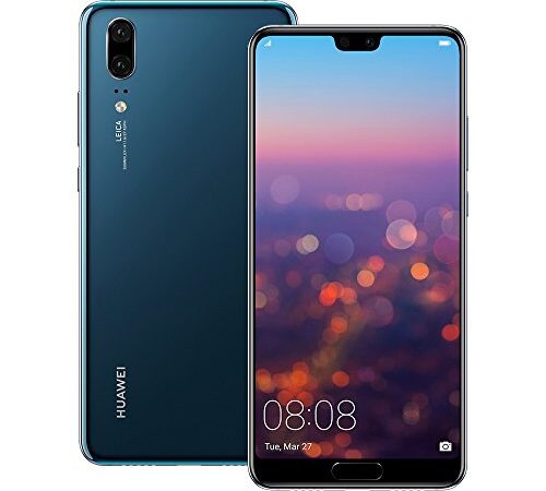 Huawei P20 EML-L29 128GB 4GB RAM, Dual SIM LTE, 5.8", Full HD+ Display -Dual Camera 20 MP +12 MP, GSM Unlocked International Model (Blue)