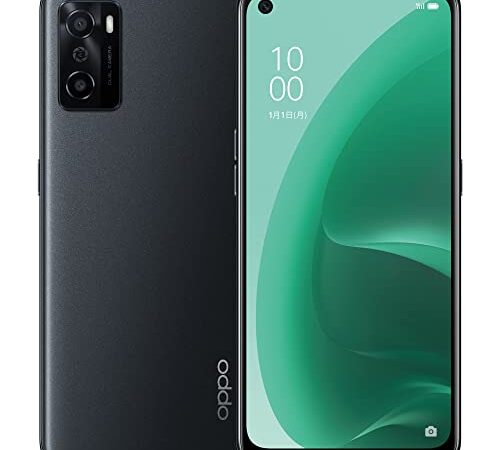 OPPO A55s ブラック CPH2309 docomo/au/SoftBank/Rakuten Mobile 回線対応 5G Simフリー 大画面 防水防塵 スマートフォン