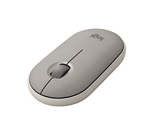 ロジクール ワイヤレスマウス 無線 マウス Pebble M350GY 薄型 静音 グレージュ USB Bluetooth ワイヤレス 左右対称型 windows mac Chrome Android Surface iPad OS M350 国内正規品