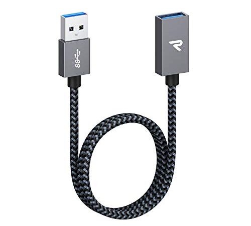 RAMPOW USB延長ケーブル プリンター対応【USB3.1 Gen 1】5Gbps高速データ転送 USB A(オス)-A(メス) USB延長コード 0.5M