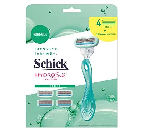 シック Schick ハイドロシルク 敏感肌用 コンボパック(ホルダー(刃付き)+替刃4コ) 女性 カミソリ