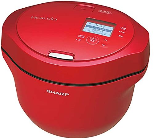 SHARP 水なし自動調理鍋 HEALSiO ヘルシオ ホットクック 2.4Lタイプ レッド系 KN-HW24G-R