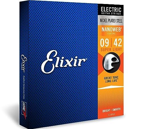 Elixir エリクサー エレキギター弦 NANOWEB Super Light .009-.042 #12002 【国内正規品】