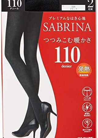 [グンゼ] タイツ SABRINA つつみこむ暖かさ 吸湿発熱 毛玉ができにくい 110デニール 2足組 レディース ブラック L-LL