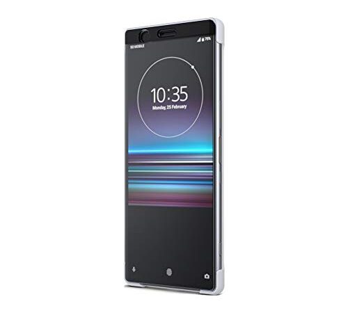 ソニー Xperia 1（SO-03L/SOV40/SoftBank）用 ソニー純正 国内正規品 手帳型ケース フルウィンドウ付き タイルカバータッチ （ホワイト） SCTI30JP/W