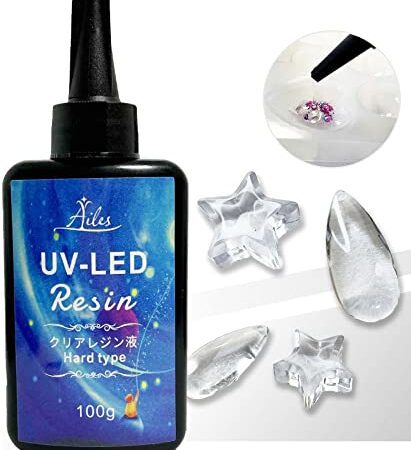 [Ailes(エール)] レジン液 ハードタイプ クリアカラー 大容量 UV/LED 対応 uvレジン (100g)