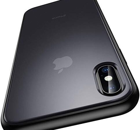 【強化ガラスフィルム付き！】Meifigno iPhoneX/Xsケース 耐衝撃 マット半透明 [米軍SGS認証] 黄ばみなし ワイヤレス充電対応 高耐久性 触り心地良い 指紋とスクラッチ防止 薄型 iPhone X ケース/iPhone XS ケース 5.8インチ(ブラック)