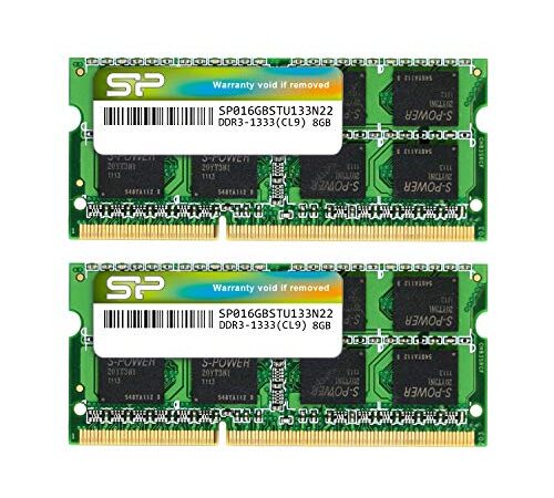 シリコンパワー ノートPC用メモリ 204Pin SO-DIMM DDR3-1333 PC3-10600 8GB×2枚組 SP016GBSTU133N22