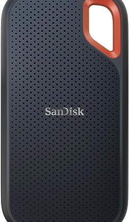 SanDisk 【Amazon.co.jp限定】SanDisk SSD 外付け 2TB USB3.2Gen2 読出最大1050MB/秒 防滴防塵 SDSSDE61-2T00-GH25 エクストリーム ポータブルSSD V2 Win Mac PS4 PS5 エコパッケージ 5年保証