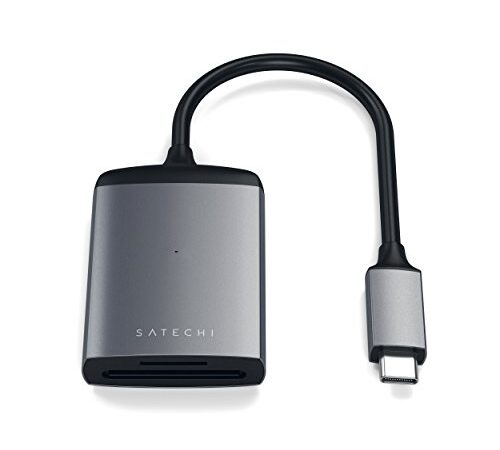 Satechi USB-C アルミニウム UHS-II Micro/SDカードリーダー 高速データ転送 タイプC (MacBook Pro, iPad Pro など対応) (スペースグレイ)