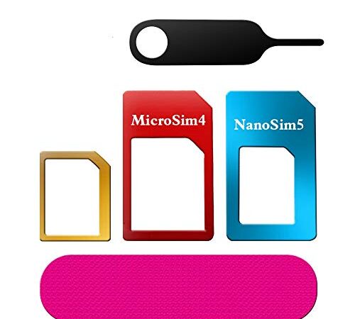 sim アダプタ、RedCloud sim変換アダプター nanoSIM/microSIM変換 SIMピンとSIMカードフォルダ付き 5点セット（2セット）