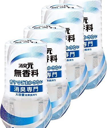 【Amazon.co.jp限定】【まとめ買い】消臭元 無香料 消臭剤 400ml×4個(おまけ付)