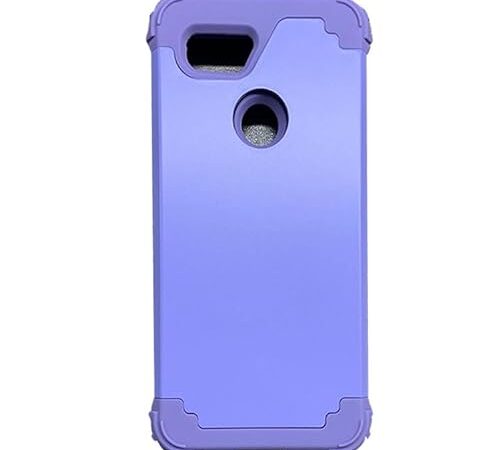 Google Pixel3 ケース/カバー 耐衝撃 TPU+PC 2重構造 カード収納 カバー ピクセル3 ハイブリットケース おしゃれ スマホ スマートフォンケース/カバー（パープル）