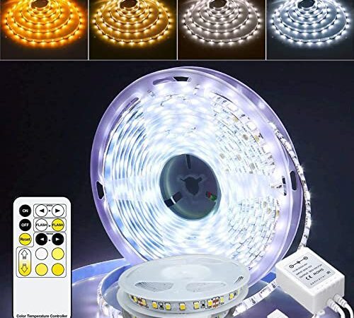 LEDテープライト10m ledテープ 【2024新登場】 電球色/昼白色/昼光色 3ピン SMD2835 高演色タイプ 色温度3000k～6500k 高輝度 60leds/m 明るさ調整 間接照明 リモコン付き 調光調色 イルミネーションライト 強力粘着テープ 切断可能 取付簡単 非防水 雰囲気ライト 天井 壁 店舗 棚下照明 寝室/お部屋/店舗/コレクション/ホーム装飾 テープライト