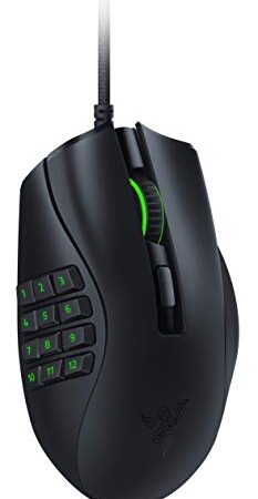 Razer Naga X MMO ゲーミングマウス 16ボタン 多ボタン 多ボタンマウス 軽量 85g 18000 DPI 5G 高性能オプティカルセンサー 柔らかい布巻ケーブル Chromaライティング【日本正規代理店保証品】 RZ01-03590100-R3M1