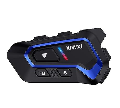 XIWXI バイク インカム 2023最新Bluetooth5.3 インカムバイク用 最大10人同時通話 最大通話距離2000m バイク用インカム 連続40H時間通話 CVC8.0ノイズキャンセリング 操作簡単 イヤホン bluetoothバイク IP67防水 音楽共有 FMラジオ インターコム 音声アシスタント 2種類マイク 技適認証済み
