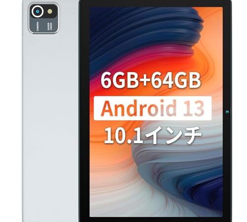 【Android 13 大容量ストレージ】Dewsod タブレット 10インチ wi-fiモデル 6GB+64GB+1TB拡張可能 CPU 1.6Ghz 1280*800 IPSディスプレイ 5000mAh大容量バッテリー 5MP/8MPカメラType-C充電 Bluetooth5.0 日本語取扱説明書付属 オンライン授業…