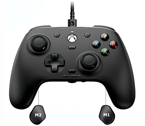 GameSir G7 Xbox Series X|S、Xbox One、Windows 10/11用有線コントローラー ブラック - 交換可能なホワイトフェイスプレート付き 遅延なし 3.5mmスタジオジャック 4つ振動モーター