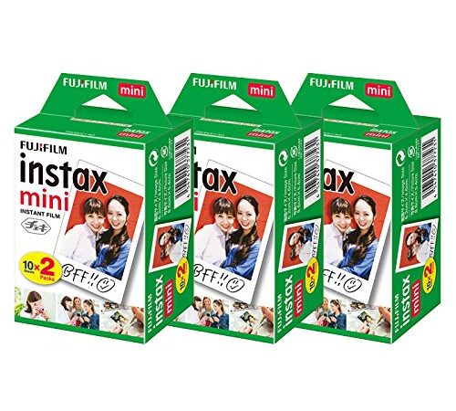 富士フィルム カラー チェキフィルム instax mini 2パック品 JP2(20枚入り)×3個セット [60枚入] マルチカラー