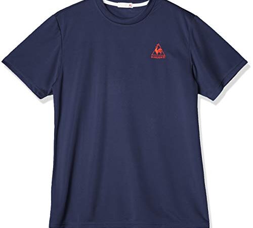 [ルコックスポルティフ] 半袖 Tシャツ インナー 吸汗速乾 ストレッチ ワンポイント ランニング トレーニング メンズ NVY (QMMPJA30ZZ) L